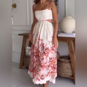 Maxi dress lace summer long print